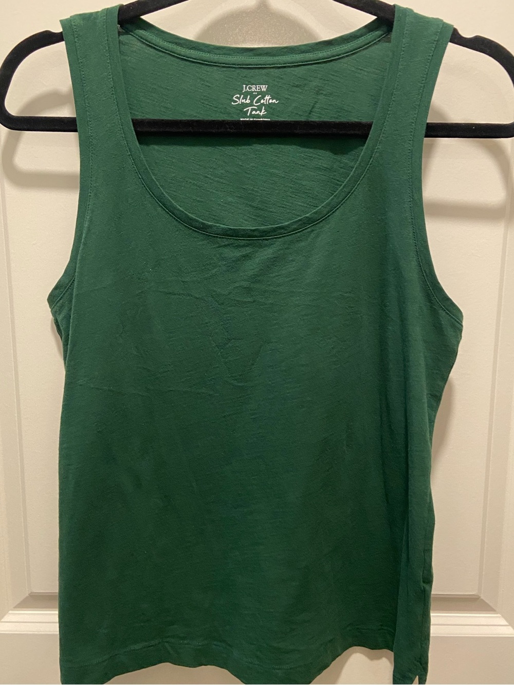 J.Crew Green Cotton Tank Top